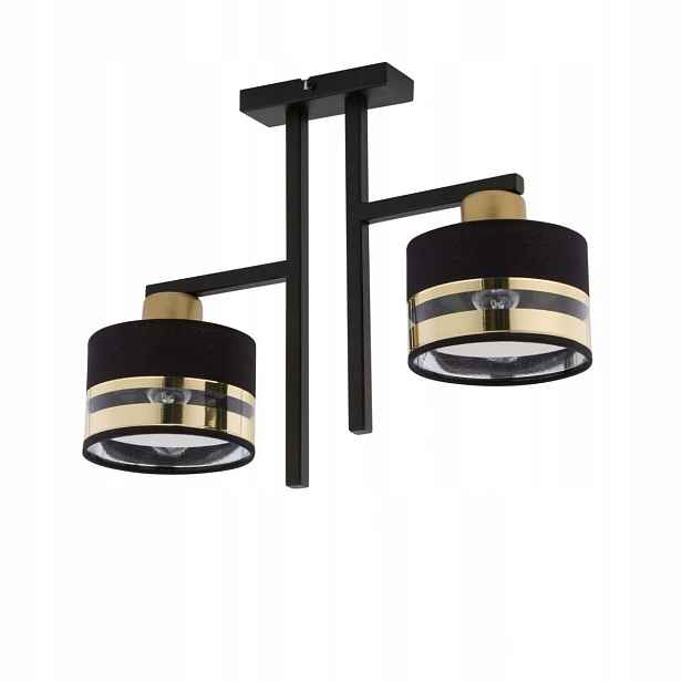 Stropní nástěnné svítidlo Pro Černý Kov 2 Zdroje E27 15W Sigma Lighting
