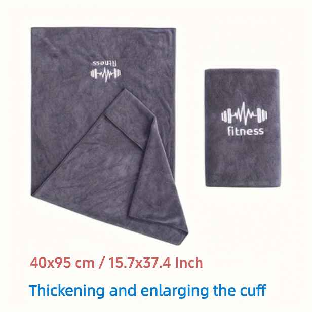 TEMU 1/2ks Rychleschnoucí Ručník, 15,75x37,4 palců / 11,81x39,37 palců [Šedá/Modrá] Super Savý, Velká Velikost, Ideální pro Koupelnu, Posilovnu, Běh,