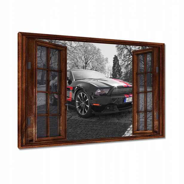Obrazy 120x80 Černý Ford Mustang Usa