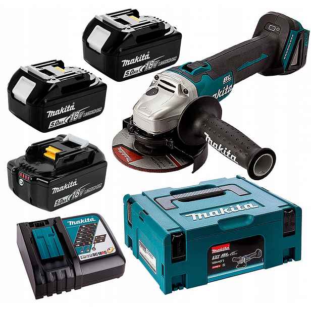 Bruska 125 mm 18V 3x5Ah Bldc Makita DGA504RT3J