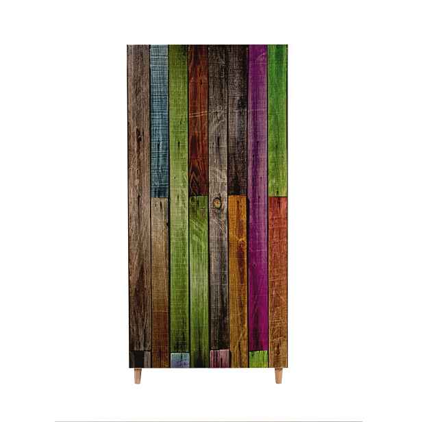 Kalune Design Šatní skříň Stil 90 cm dub sonoma/vícebarevná