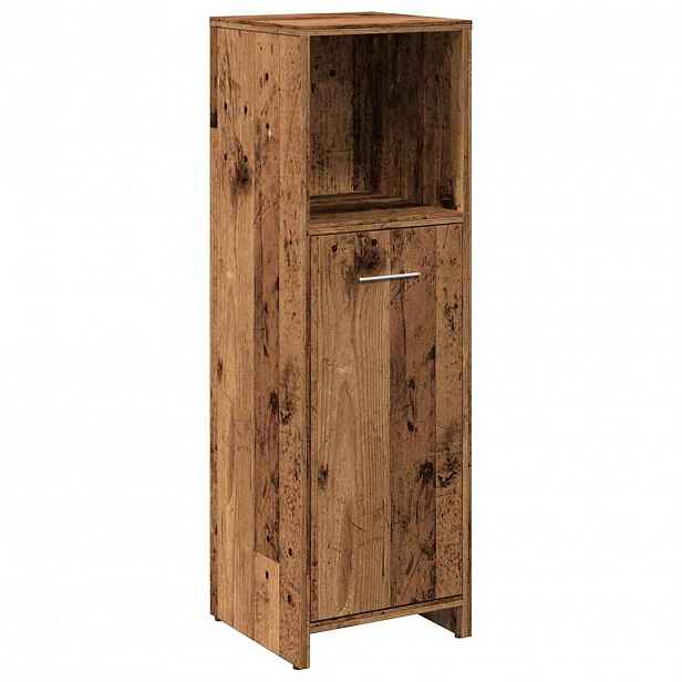 vidaXL Koupelnová skříňka old wood 30 x 30 x 95 cm dřevotříska