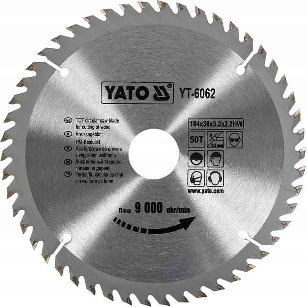 Yato Kotoučová Pila 184X50TX30 MM YT-6062