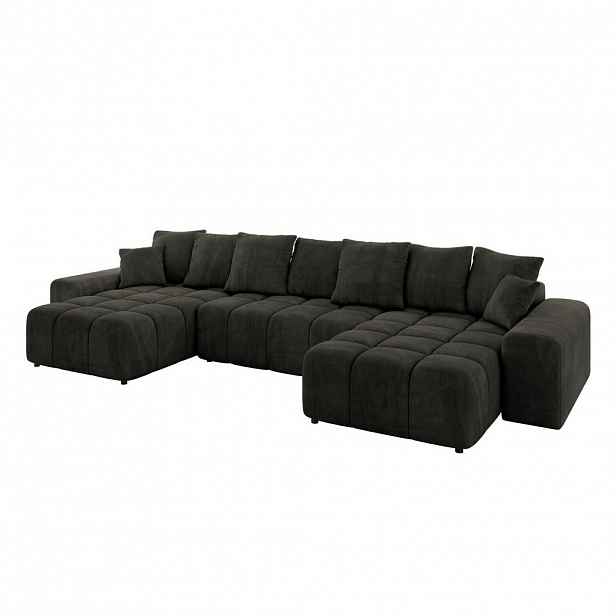 ALTDECOR SEDACÍ SOUPRAVA ENIL-U 401x189x68 černý velur
