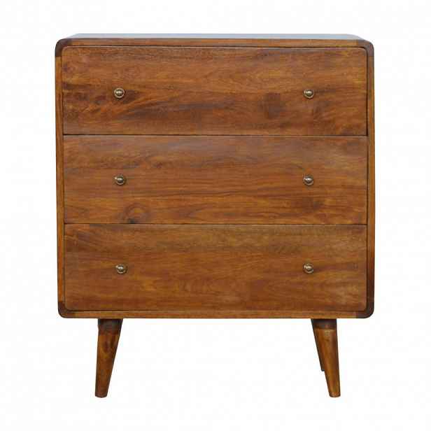 Artisan Furniture KONZOLE se zaoblenými hranami v severském stylu, hnědá