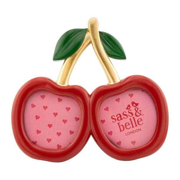 Červený polyresinový stojací rámeček 17,5x15,5 cm Cherry – Sass & Belle