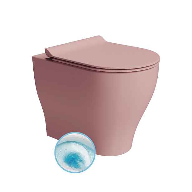 GSI TONO WC mísa stojící, Geniusflush, 36x53cm, spodní/zadní odpad, blush dual-mat
