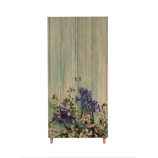 Kalune Design Šatní skříň Stil 90 cm dub sonoma/zelená