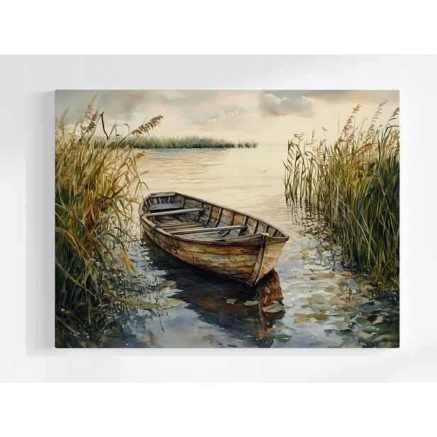 Plakát Krajina Jezero Voda Loď Loďka 100x75