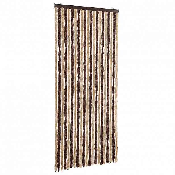 vidaXL Závěs proti hmyzu béžový a světle hnědý 90 x 220 cm Chenille