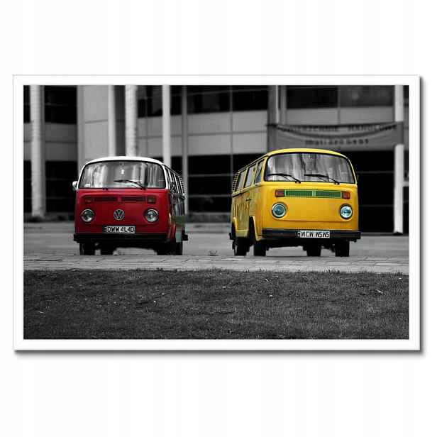 Plakáty v rámu 60x40 Červená a žlutá Vw