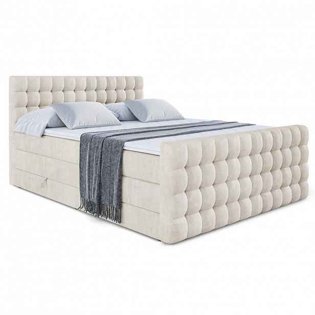 ALTDECOR POSTEL boxspring VIONE-Z KING – 140 x 200 – H3/H4 – ecru
