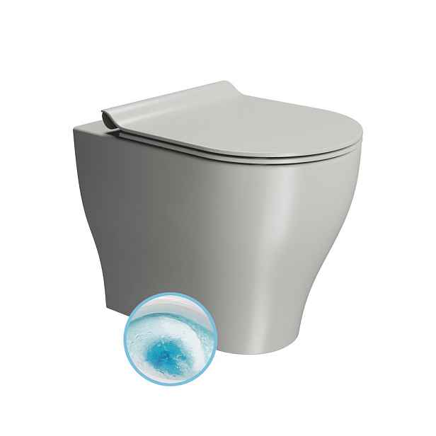 GSI TONO WC mísa stojící, Geniusflush, 36x53cm, spodní/zadní odpad, cenere dual-mat