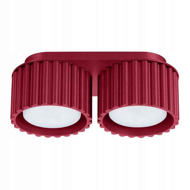 Sollux Aura stropní svítidlo burgundská ovál 21 cm 2xGX53