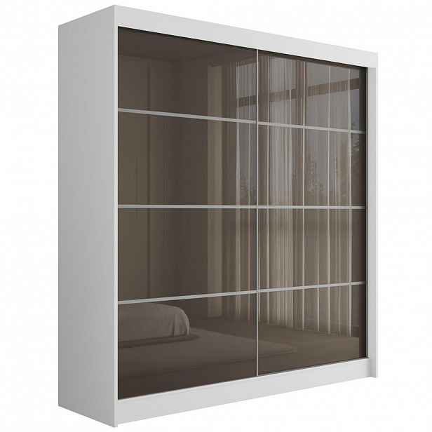 ALTDECOR ŠATNÍ SKŘÍŇ PEKA III – 200 cm – bílá|šedá