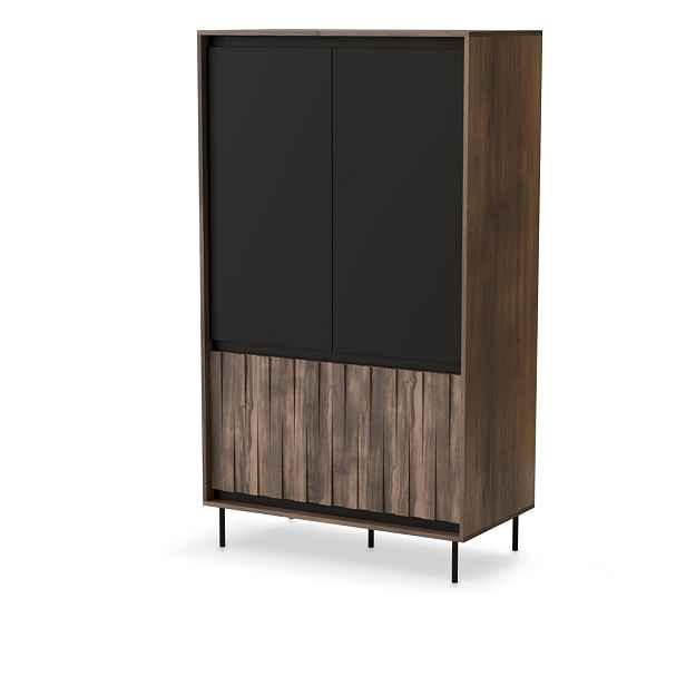 HALMAR Šatní skříň Swing 102 cm ořech/černá
