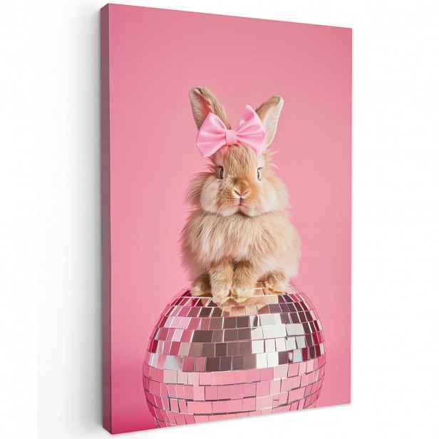 MuchoWow OBRAZ NA PLÁTNĚ Luk - Discoball - Králík 80x120 cm