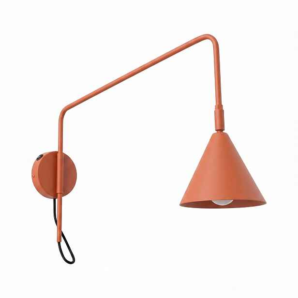 Nástěnné svítidlo Nox 1 okrová červená s vypínačem, lampa na výložníku Sollux