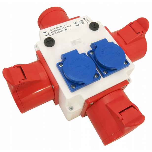 Rozbočovač silový rozbočovač 2x32a 16a 2x 230V