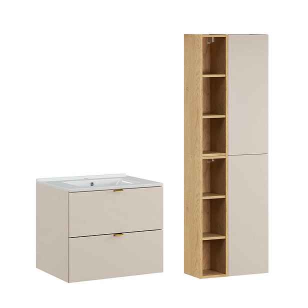 Petits-meubles KOUPELNOVÝ NÁBYTEK 60cm Azel 2er-Set Kašmír
