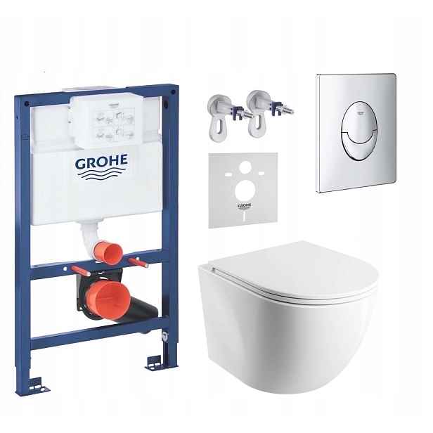 7v1 Podomítková Sada Wc Stelaz Grohe 820 mm Wc Mísa Omnires Tlačítko