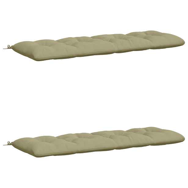 vidaXL Polstry na lavice VIANEN 2 ks 100% polyester Světlá zelená