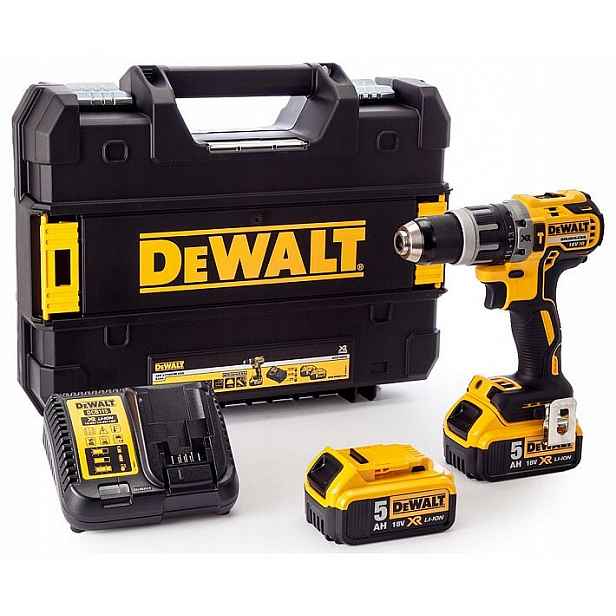 Akumulátorový aku vrtačka s příklepem DeWalt [DCD796P2-QW] 18V 2x5,0Ah