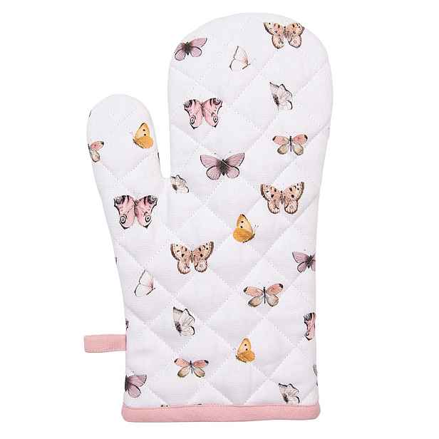 Bavlněná chňapka rukavice s motýlky Butterfly Paradise - 18*30 cm Clayre & Eef