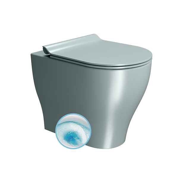 GSI TONO WC mísa stojící, Geniusflush, 36x53cm, spodní/zadní odpad, ghiaccio dual-mat