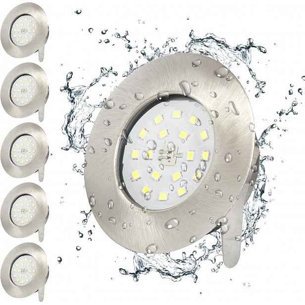 Sada 6 Led reflektorů typu spot 5 W pro zabudování IP44 500 lm 6000K
