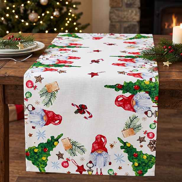 Vánoční běhoun na stůl CHRISTMAS HELLO 40x140 cm