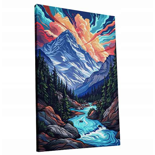 Obraz na plátně Malebná horská krajina do bytu, pokoje, obývacího pokoje 60x90