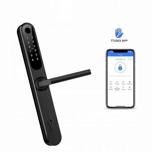 Chytrá klika TTLock H1 černá Bot Chytrá klika TTLock H1 černá 72 mm