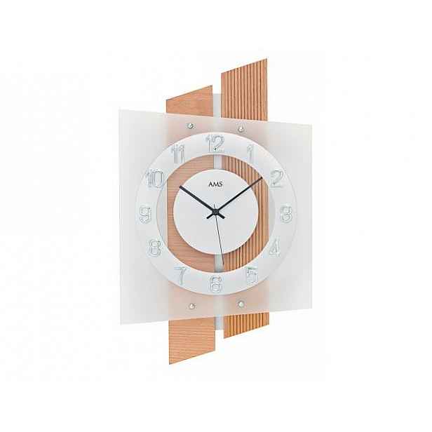 Designové nástěnné hodiny 5530 AMS řízené rádiovým signálem 46cm