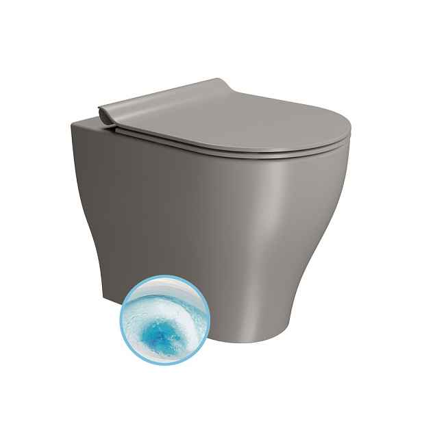GSI TONO WC mísa stojící, Geniusflush, 36x53cm, spodní/zadní odpad, tortora dual-mat