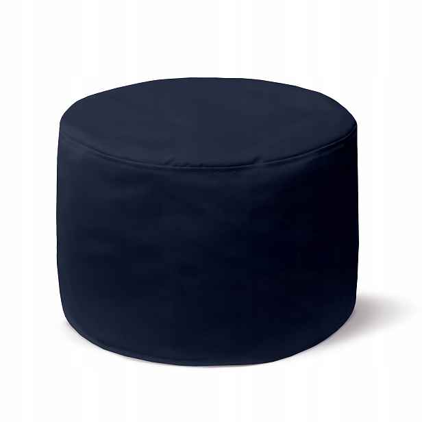 Modní Tmavě Modrá Podnožka 35x25 cm Kulatá Taburet Pod Nohy Pevná Pohodlná Židle