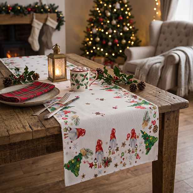Vánoční běhoun na stůl CHRISTMAS HELLO 40x220 cm