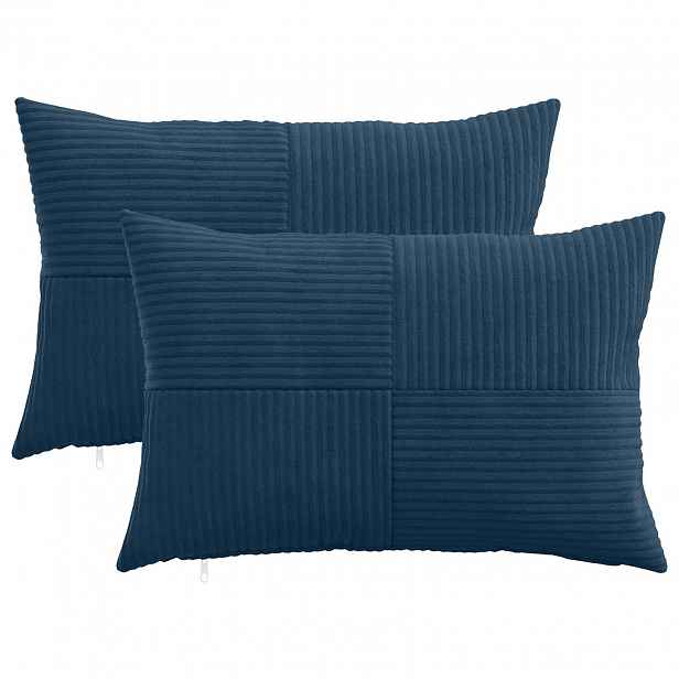 vidaXL Povlak na polštář 2 pcs ALMELO Námořnická modrá 40 x 60 cm