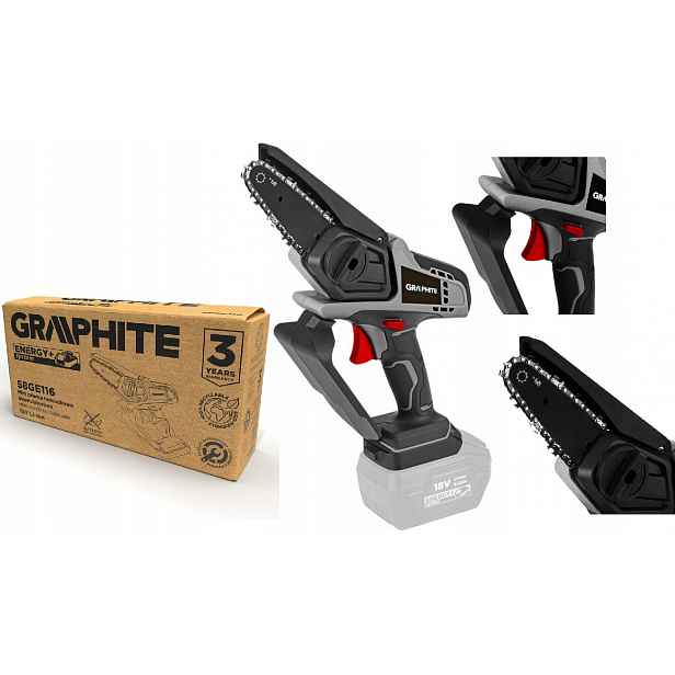 Mini aku řetězová pila Energy+ 18V Li-lon Solo Graphite 58GE116