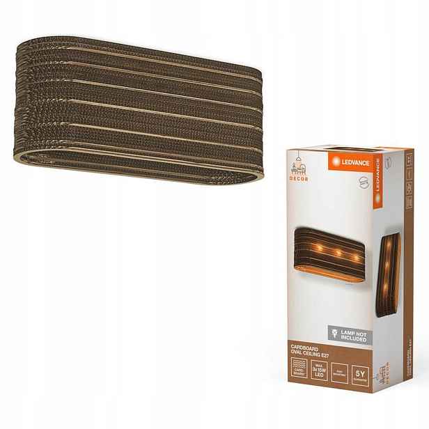 Stropní Svítidlo Dekorativní na omítku E27 Karton Hnědá Decor Ledvance