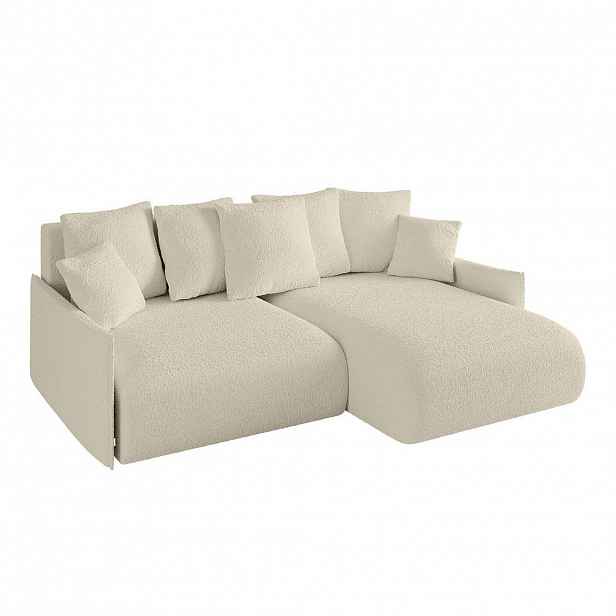 ALTDECOR ROHOVÁ SEDAČKA s otomanem vpravo ONESK-L -v1 216x177x72 béžová buklé