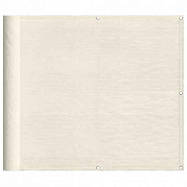 vidaXL Balkonová zástěna krémová 90 x 700 cm 100% polyester oxford