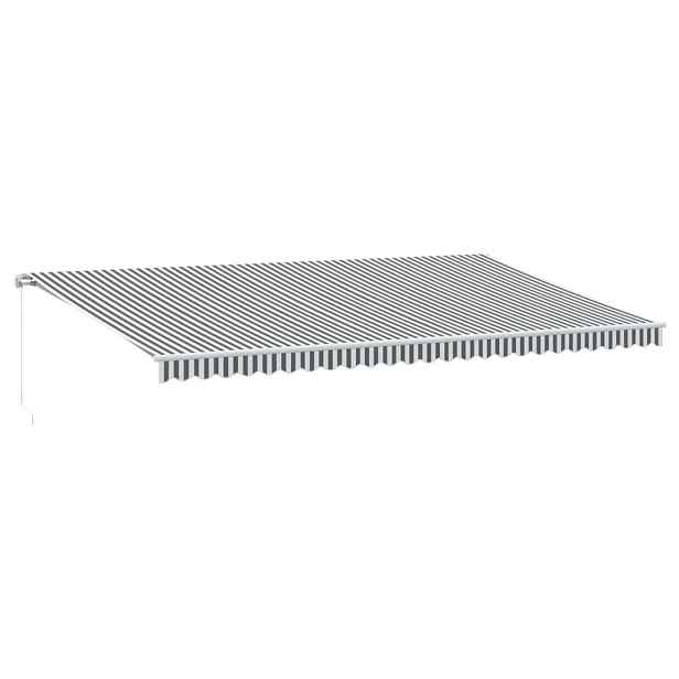 vidaXL Ručně zatahovací markýza antracitová a bílá 600 x 350 cm
