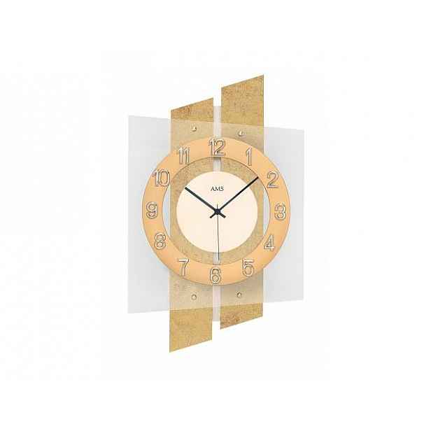 Designové nástěnné hodiny 5533 AMS řízené rádiovým signálem 46cm