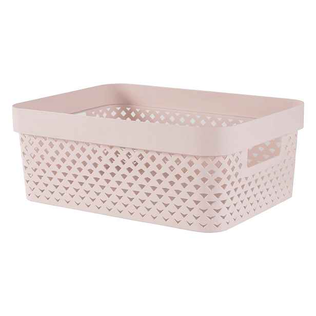 Světle růžový plastový úložný box 36x27x14 cm Pure – Curver
