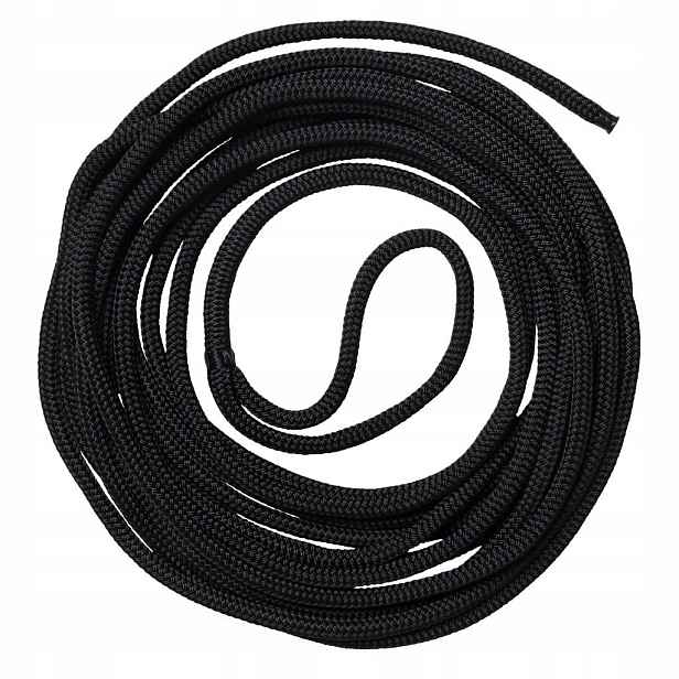 Vyvazovací lano 12 mm, 12 m, černé, 16pramenné