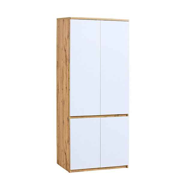 MASSENO ŠATNÍ SKŘÍŇ S OTOČNÝMI DVEŘMI KRYOS, 80,1/195,2/52 cm 2dveřová, dub Wotan