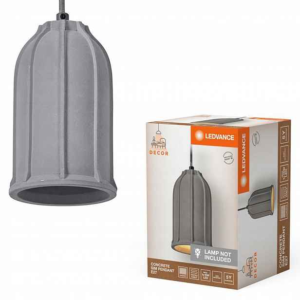 Závěsné Stropní Svítidlo Dekorativní E27 Převis Šedý Beton Decor Ledvance