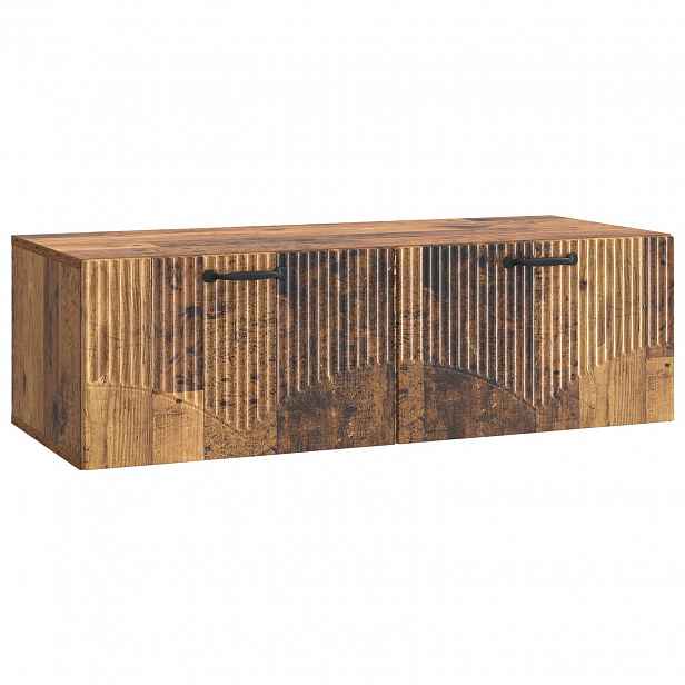 vidaXL Nástěnná TV skříň Staré dřevo 98 x 41 x 30 cm Kompozitní dřevo