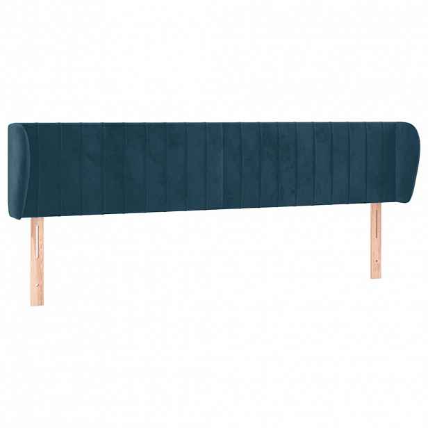 vidaXL Čelo postele typu ušák tmavě modré 183x23x78/88 cm samet
